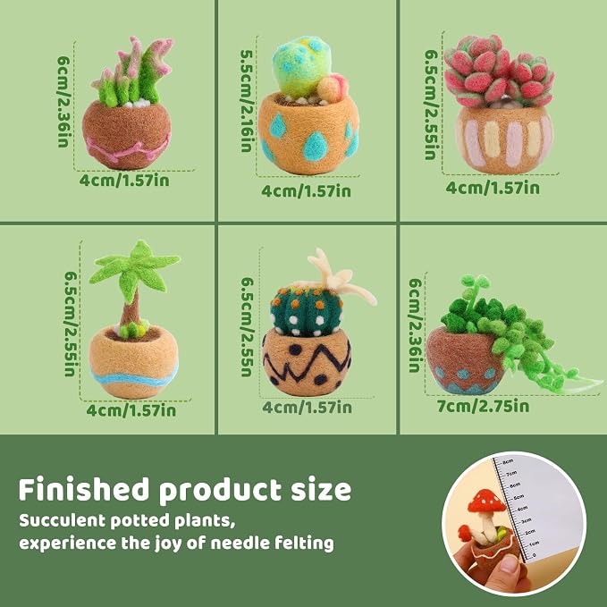 Yizzvb Needle Felting Kit, Felting Kit, Needle Felting Tools Including Wool - Image 2