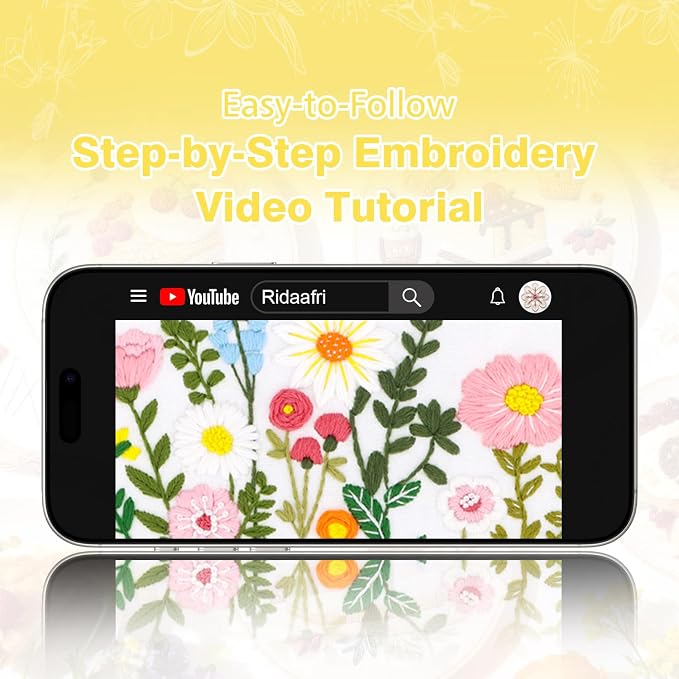 RidaaFri Embroidery Kit for Beginners, Hand Embroidery Set - Image 6