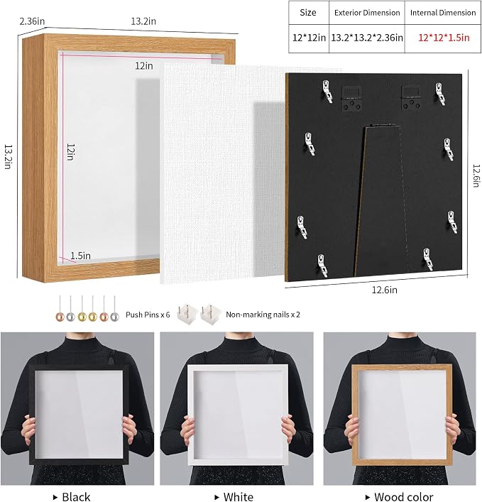 12x12 Shadow Box Picture Frame - Image 3