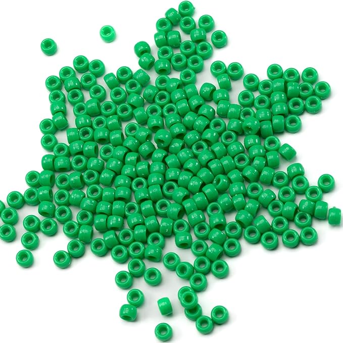 1000 Pcs Acrylic Pony Beads 6x9mm Bulk by Gxueshan
