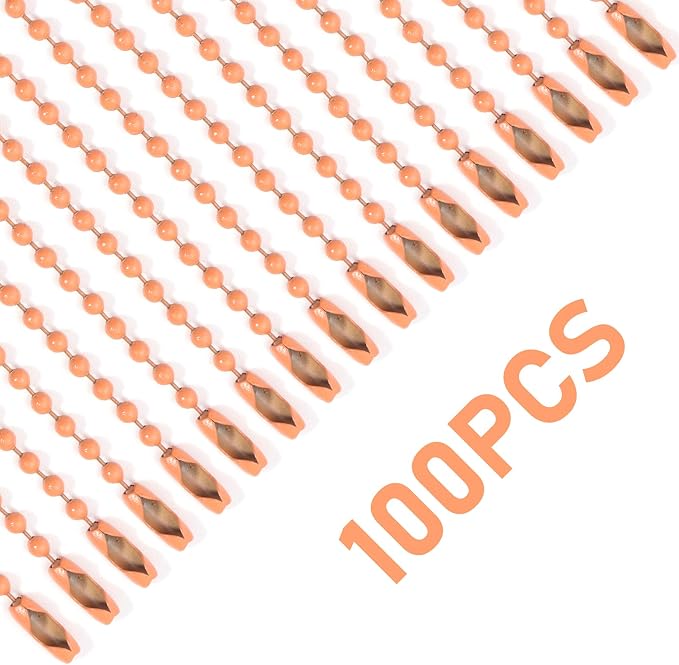 Lemonkey 100Pcs Ball Beads Chains Bulk, 4 Inch Dog Tag Metal Small Chains - Image 4