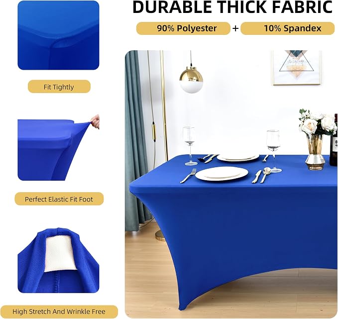 6-Pack 6ft Spandex Table Covers - Image 2