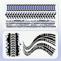 2Pcs Car Tire Tracks Stencils for Painting, 11.8"x5.9" Splice Texture Stencil by Doodlream