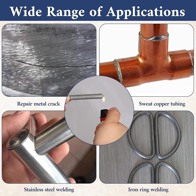 60 Pcs Low Temperature Universal Welding Rod Aluminum Brazing Welding Rods Easy Melt Welding Rods Stick Welding Rod Welding Tools for Aluminum Stainless Steel Iron Alloy Beginner Pro-Frien
