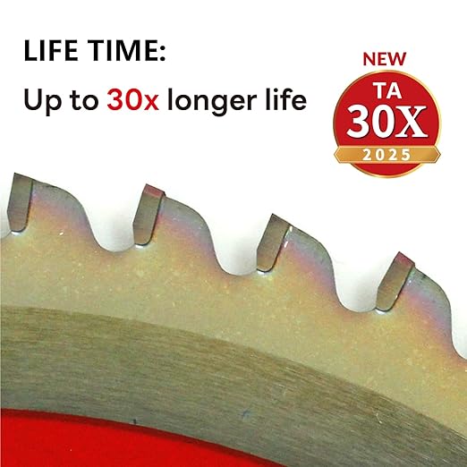 Circular Saw Blade Woodworking TA Series 10" 80-Tooth 5/8" Arbor, Double Sided Laminate/Melamine Wood Cutting,Special Anti-Thermal Adhesion Coating on Cutting Head -TA,DLM 10" 80T TA