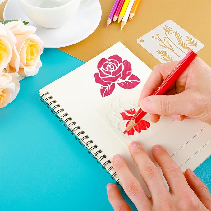 Ymapinc 20 Pcs 2.95 Inch Flower Stencils - Image 6
