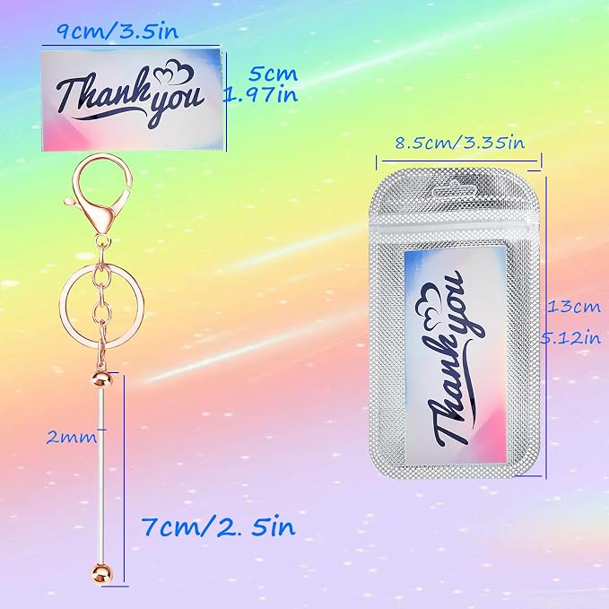60 Pcs Beadable Keychain Bars Bulk Kit - Image 2