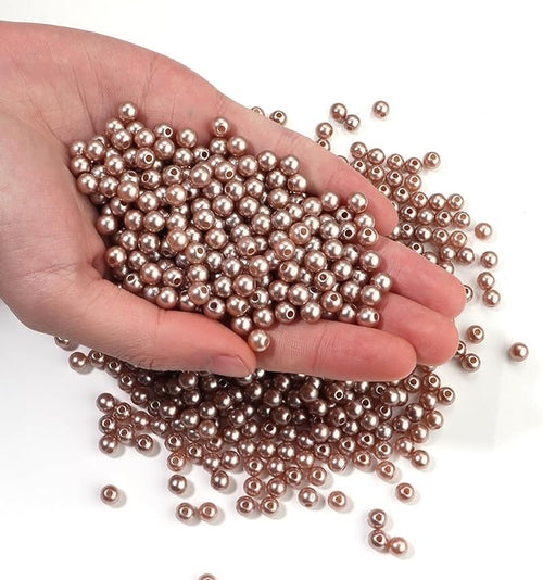 1000pcs Coffee 6mm Pearl Beads by chuyau