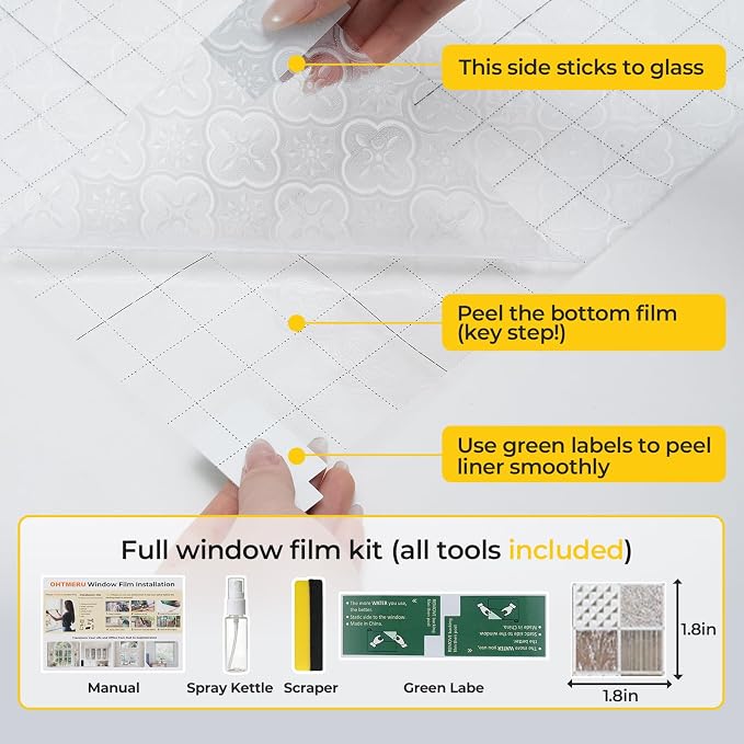 OHTMERU Window Privacy Film Decorative - Image 7