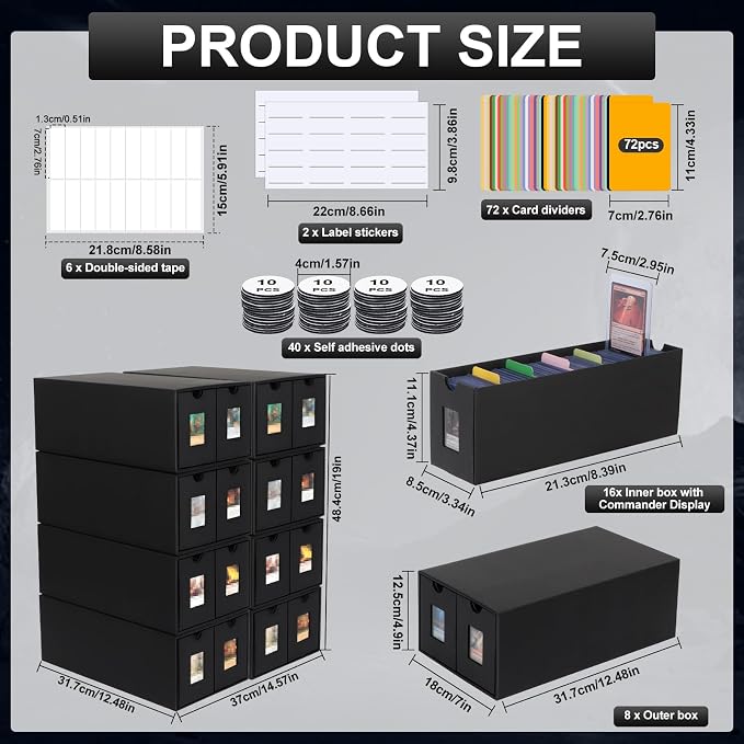 Card Storage Box, 14000+ Trading Card Storage 2700+ Toploader Card Storage Box - Image 3