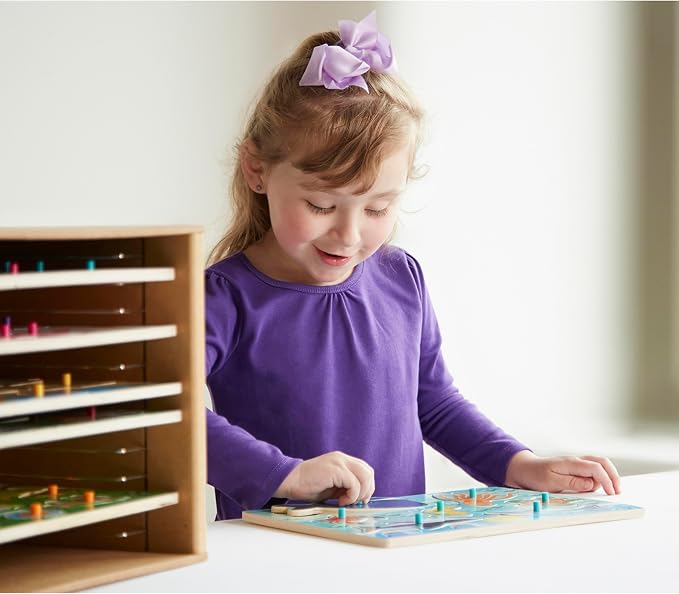 Melissa & Doug Natural Wood Puzzle Storage Case - Image 2