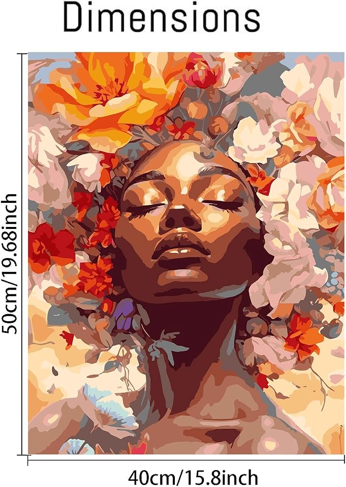 Clendo DIY African Woman Paint by Numbers - Image 2