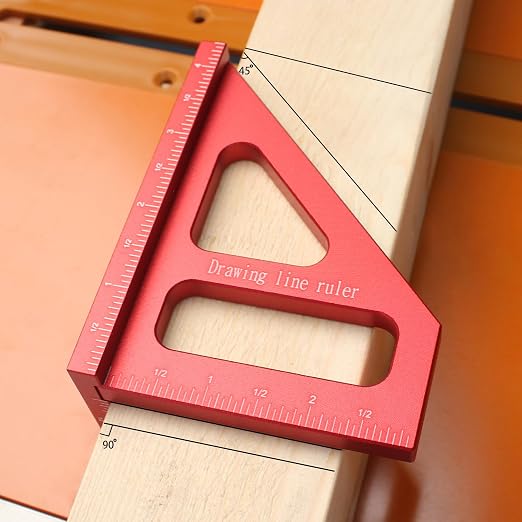 Imperial 3D Multi-Angle Measuring Ruler, 45/90 Degree Aluminum Alloy - Image 3