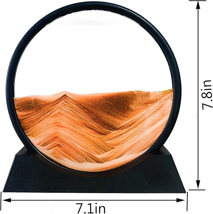 HYUGF Moving Sand Art Picture Decor, 3D Deep Sea Sandscape Liquid Motion - Image 2