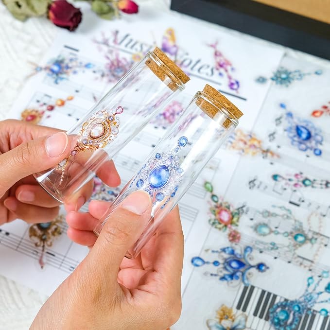 50-Piece Clear Waterproof Crystal Jewelry Gem Sticker - Image 5