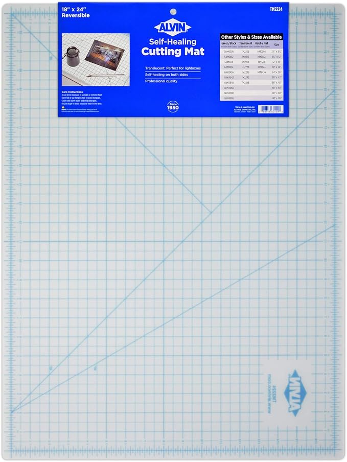 ALVIN TM Translucent Cutting Mat 18 x 24 inch | 3mm Layer - Image 2