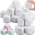 Deekin 25 Pcs Back to School 2.5 Inch White Blank Dice EVA Foam Dice Graffiti by DEEKIN