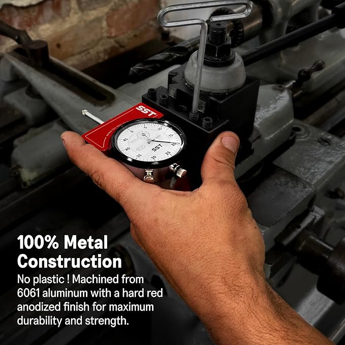 SST - Lathe Tool Post Indicator - High-Level Precision & Accuracy - Durable Construction - 5-Year Warranty Guaranteed
