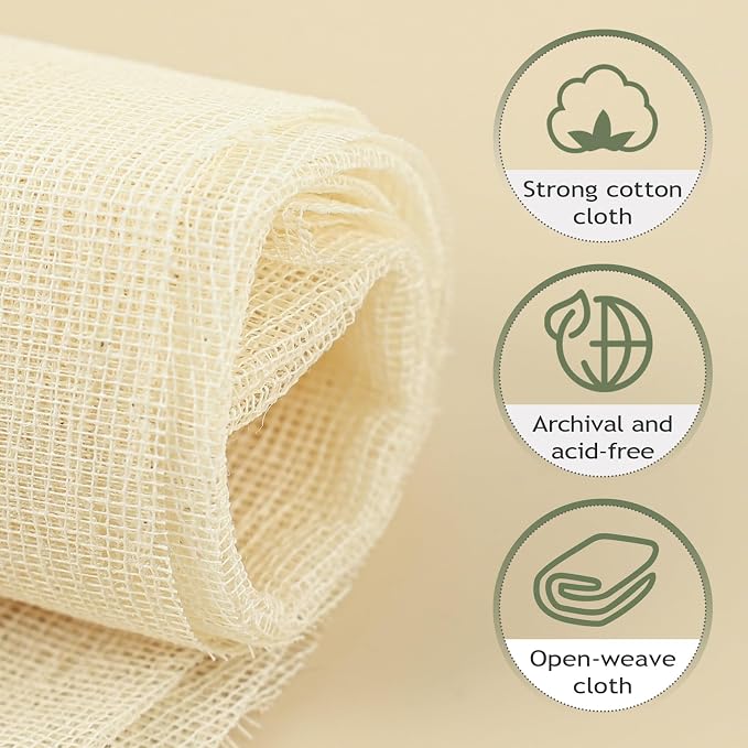 Lineco Bookbinding Super Cloth, 18x30 Inch. Neutral Color | Used - Image 4
