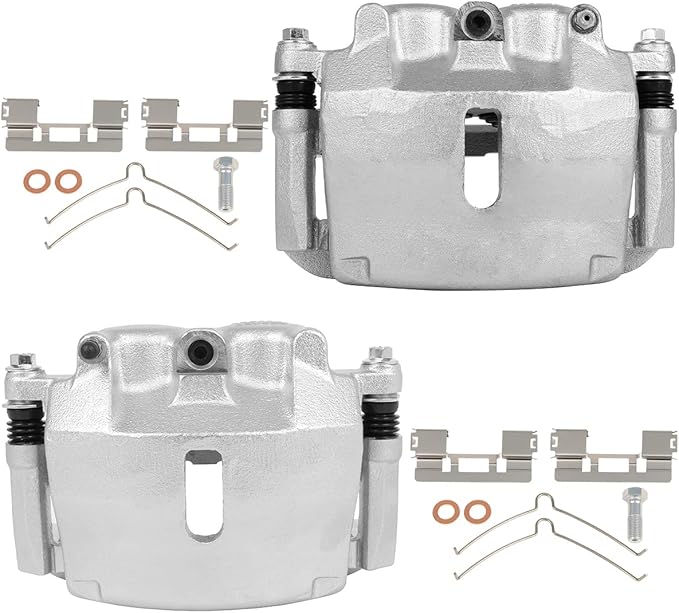 cciyu Front Left & Right Brake Calipers Assembly w/Bracket 18B4861 18B4860 2004 2005 For Ford For F-150,2005 For Ford For Lobo