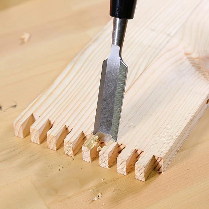 Buck Brothers 120109BC 2 Inch Wood Chisel Made in USA, For Paring and Finishing Cuts in Carpentry and Woodworking, Tempered Tool Steel Blade, Mallet-Safe Handle