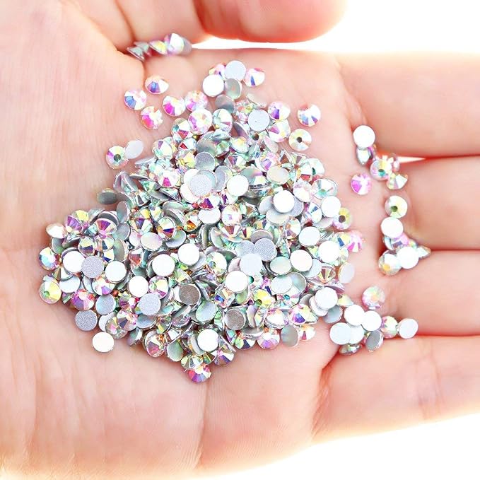 Onwon 1440 Pieces SS16 / 4mm Clear Crystal Flat Back Brilliant Round - Image 2