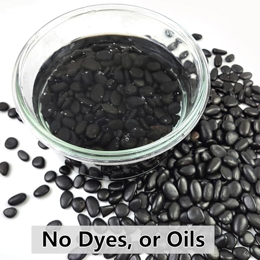YISZM 2LB Succulent and Cactus Black Pebbles, 3/8 Inch Natural Decorative - Image 3