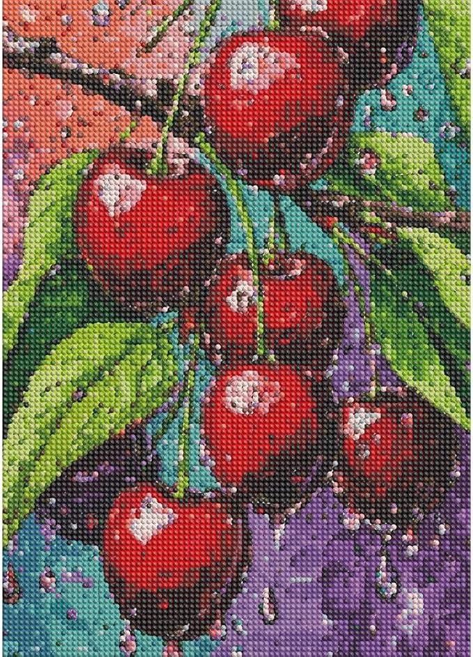 VICESESE Red Cherries with Water Drops Diamond Painting Kits - Image 2