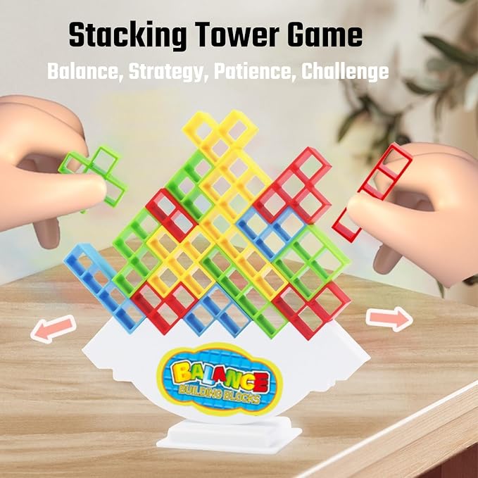 64 Pcs Stacking Tower Game - Image 2