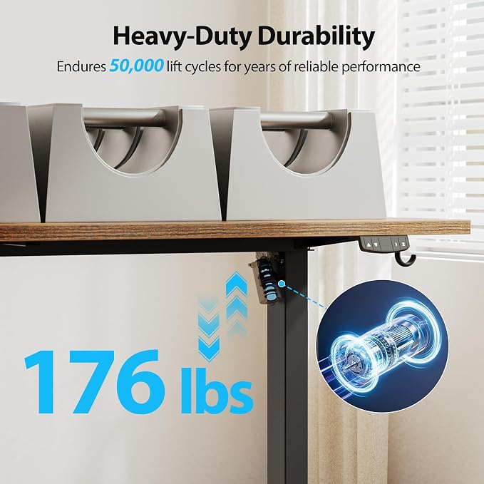 Agilestic Electric Standing Desk, 48 x 28 Inches Height Adjustable Desk - Image 6