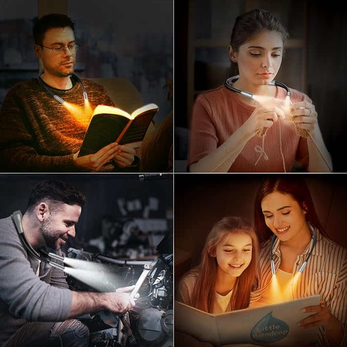 Gritin Book Light, Eye Caring 3 Colors & Dimmable Brightness Reading Light | - Image 7