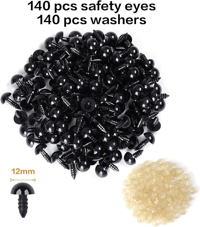 XKDOUS 12mm Safety Eyes, Crochet Eyes - Image 2
