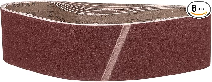6 x 48 Inch Sanding Belt, 6 Pcs 150 Grit Knife Sharpener Belts Work Sharpening for Belt Sander Knife Carving Tool Metal Working