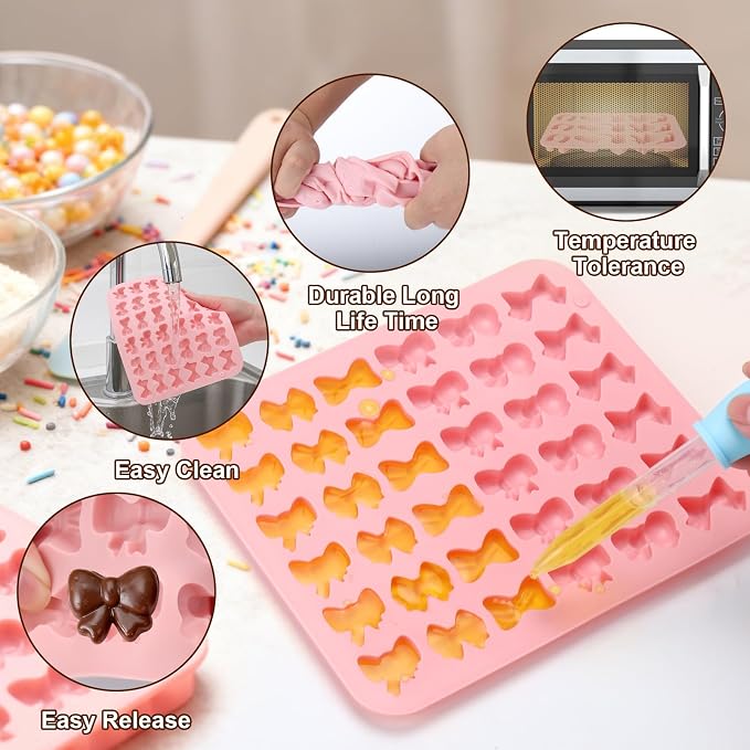 Palksky Bow Chocolate Mold Silicone, Gummy Candy Molds - Image 6
