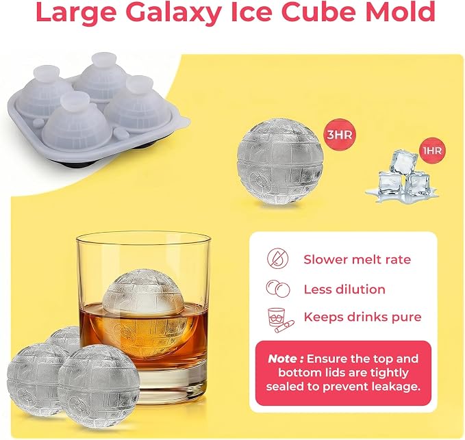 SpaceTime Large Ice Cube Tray, Silicone Ice Cube Trays - Image 3