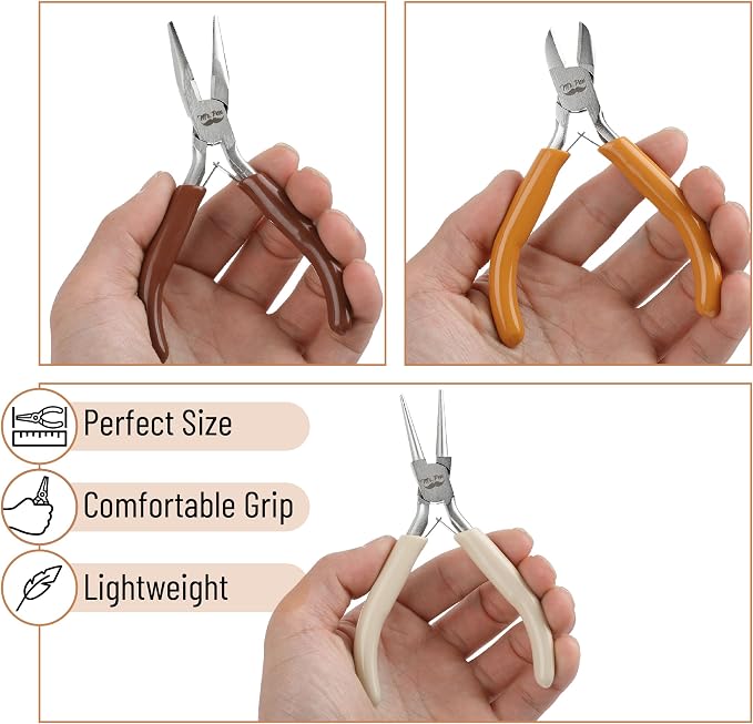 Mr. Pen- Pliers for Jewelry Making, 3 Pack, Chain Nose | Round Nose Pliers Set - Image 4