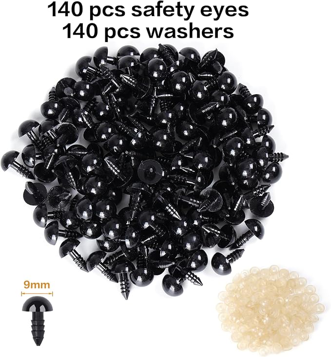 XKDOUS 9mm Safety Eyes, Crochet Eyes - Image 2