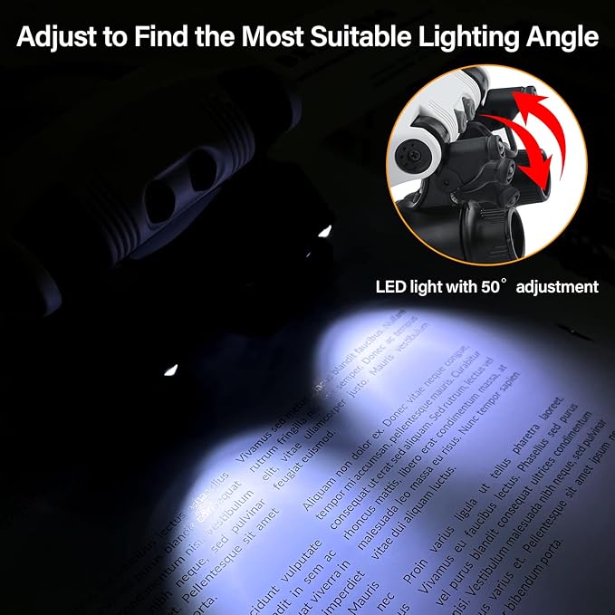 Hands Free Head Magnifying Glasses, Magnifier - Image 3