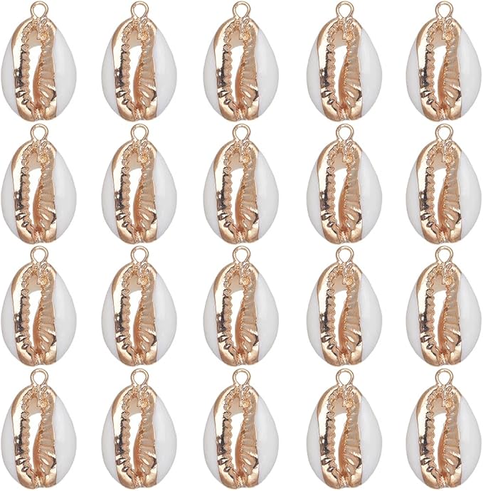 SUNNYCLUE 1 Box 20Pcs Seashell Charms Shell Charms Sea Shells Sea Shell Charms by SUNNYCLUE