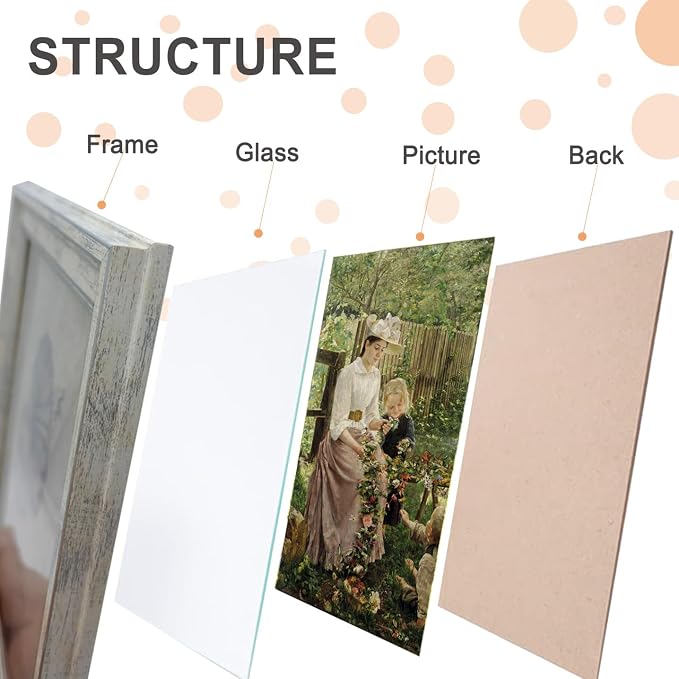 16x24 Picture Frame with Real Glass set of 2, Vintage Frames - Image 3
