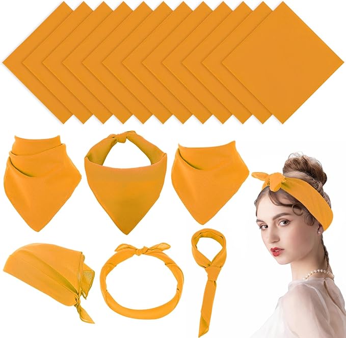 Suhine 100% Cotton Solid Bandanas Blank Bandanas Multifunctional Headband Scarf by Suhine