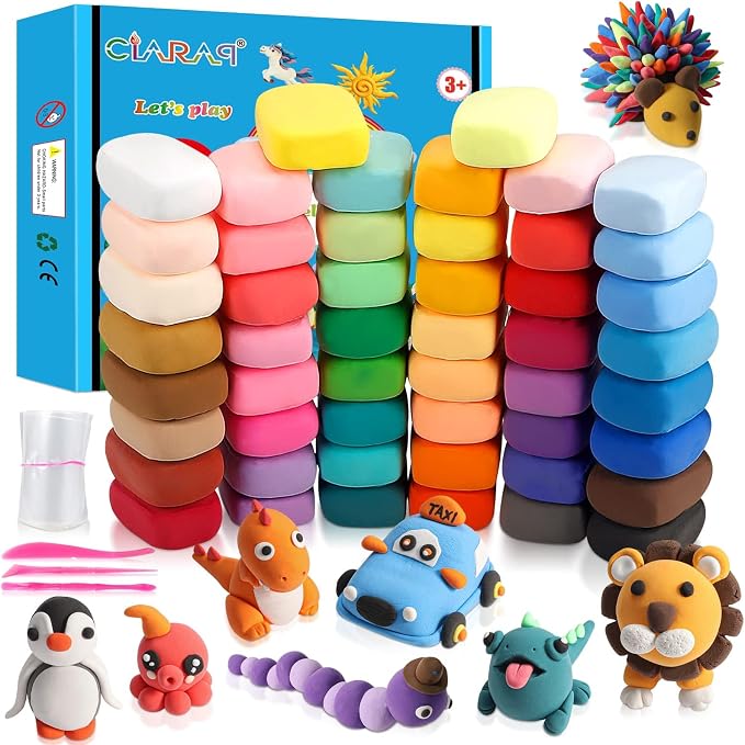 Air Dry Clay Kit for Kids – 50 Colors 15g Each, Non-Toxic Modeling Clay Set | by CiaraQ