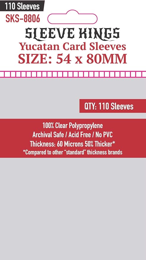 Sleeve Kings Standard Card Sleeves – 110 Count, Medium Size, Compatible by SleeveKings