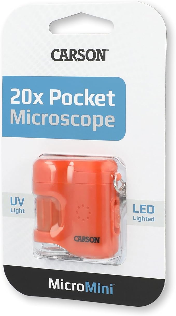 MicroMini Orange, Pocket Microscope Keychain | Built-In Flashlight - Image 7