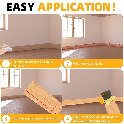GSCIT Club Wood Grain Repair Tape, 2.3 inch X 250ft Self Adhesive Maple Grain Repair Patch for Tables, Chairs, Baseboards, Doors, Windows, Floors, Handicraft DIY.