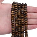 Songxi 5x8mm Natural Yellow Tiger Eye Stone Rondelle Beads, Gemstone by SongXi