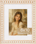 Solid Wood 8x10 Picture Frame Beaded Frame by QOTIB