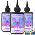 HeyClear 300g UV Resin kit Super Clear, Low Odor, Premixed UV Epoxy Resin Glue by HeyClearResin
