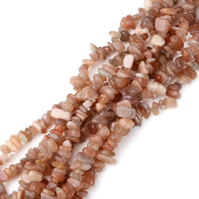 LAIDANLA Sunstone 400pcs Natural Chip Stone Beads 5-8mm Healing Crystal - Image 2