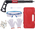 Nail Gun Kit, 5-Speed Adjustable Manual Steel Nail Gun, Portable Wall Fastening Tool with 10pcs Nails, Ideal for Woodworking, Home Repairs & DIY Projects(red)